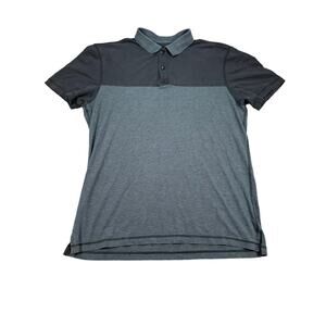 Lululemon Evolution Polo Size Medium Gray Business Colorblock Golf Short Sleeve